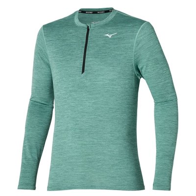 Manga Larga Mizuno Impulse Core Longsleeve Hombre - Verdes Azules - Chile M053RKDJLW
